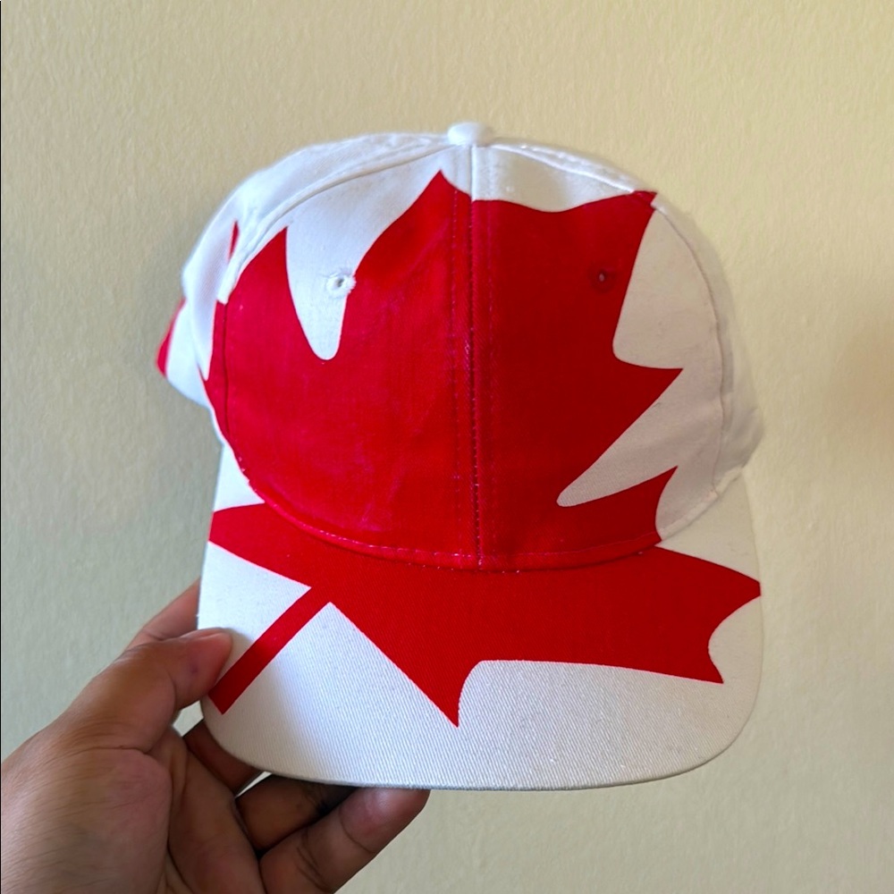 Hanes Canada Cap with Red and Green Accents Snapback Hat